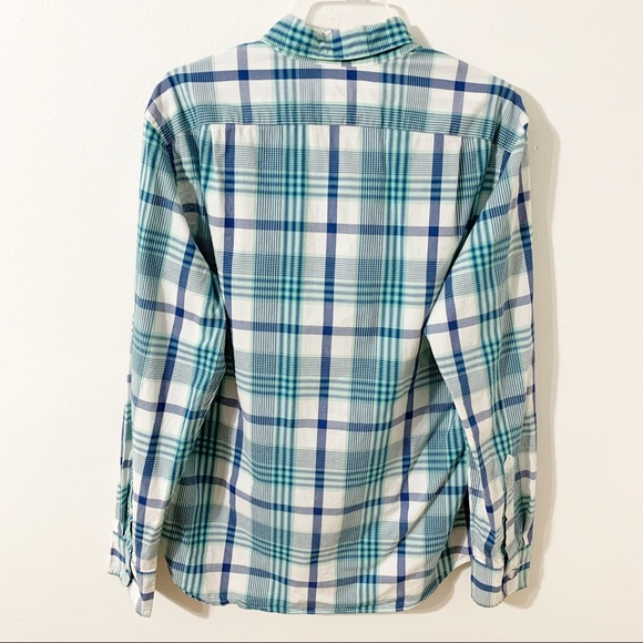 J. Crew Factory Slim Untucked Flex Wash Plaid Long Sleeve Button Down Shirt - Picture 3 of 7
